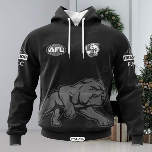 HOT Personalized AFL Western Bulldogs Special Monochrome Design Hoodie Sweatshirt 3D