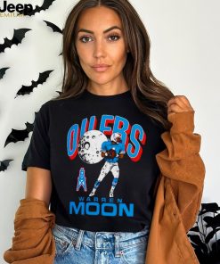 HOUSTON OILERS WARREN MOON HOMAGE RETIRED PLAYER CARICATURE TRI BLEND T SHIRT