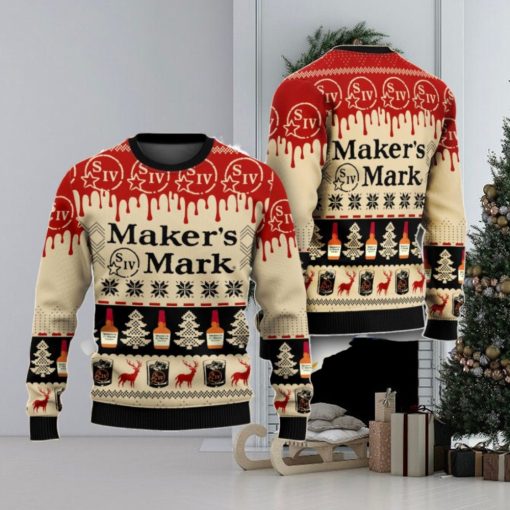 Makers Mark Ugly Sweater Beer Drinking