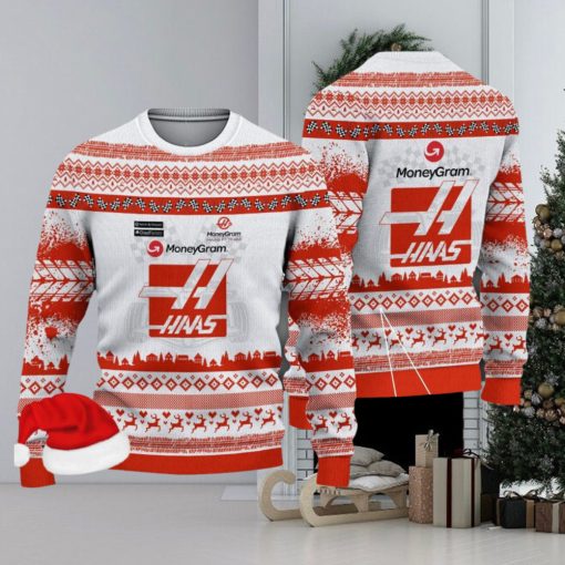 Haas Formula 1 Team Kintted Christmas 3D Sweater For Men And Women