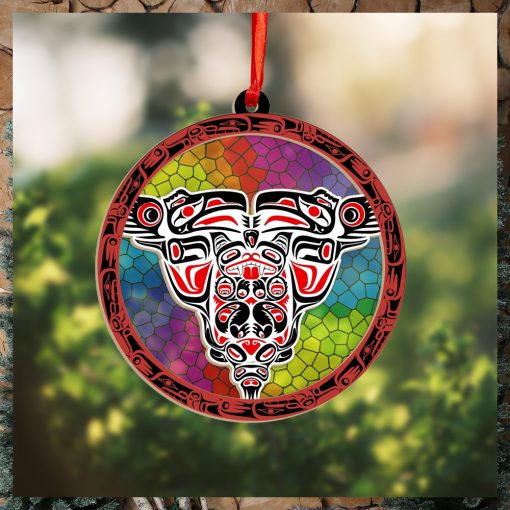 Haida Art Symbolism Suncatcher Ornament Northwest Coast Unique Christmas Ornaments