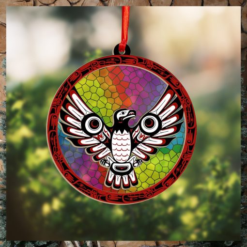 Haida Eagle Art Northwest Coast Suncatcher Ornament Christmas Tree Ornaments