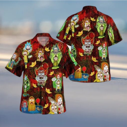 Halloween Aloha Rick And Morty Hawaiian Shirt Holiday Gift For Beach Lovers