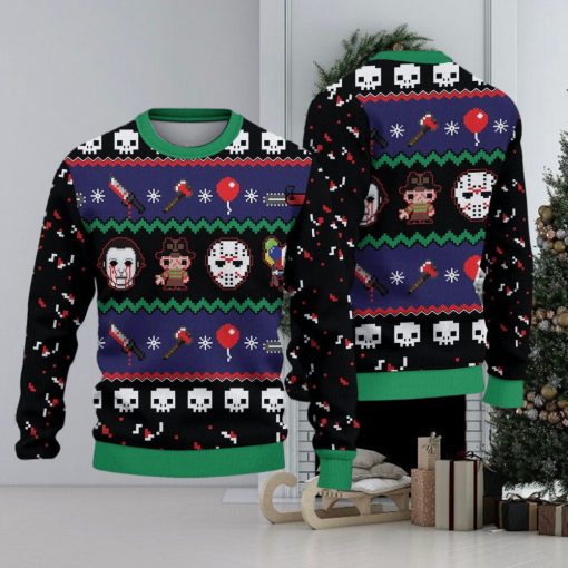 Halloween Horror Ugly Christmas Sweater Holiday For Men And Women