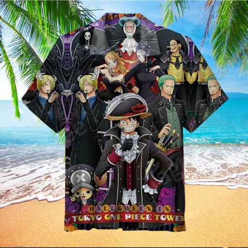 Halloween In Tokyo One Piece Tower Hawaiian Shirt And Short