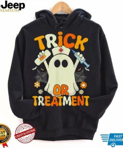 Halloween Nurse Trick Or Treatment Funny Ghost Nurse T Shirt