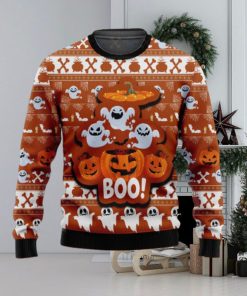 Halloween Party Funny Ghosh Boo Pumpkin Halloween Ugly Christmas Sweater Unisex 3D Sweater Christmas Gift