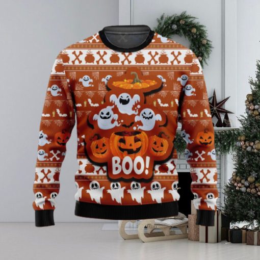 Halloween Party Funny Ghosh Boo Pumpkin Halloween Ugly Christmas Sweater Unisex 3D Sweater Christmas Gift