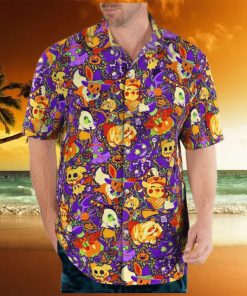 Halloween Pokemon Hawaiian Shirt And Shorts 3D Summer Vacation Hawaiian Shirt