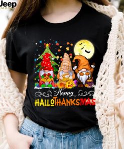 Halloween Thanksgiving Christmas Happy HalloThanksMas Gnomes T Shirt