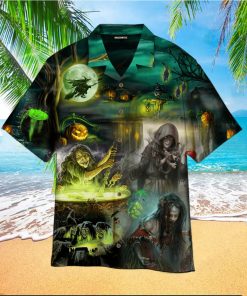 Halloween Witch House Hawaiian Shirt Unisex Adult