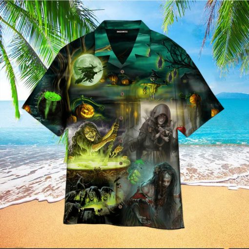 Halloween Witch House Hawaiian Shirt Unisex Adult