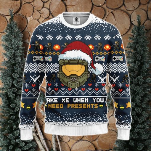 Halo 3D Ugly Christmas Sweater Amazing Gift Men And Women Christmas Gift