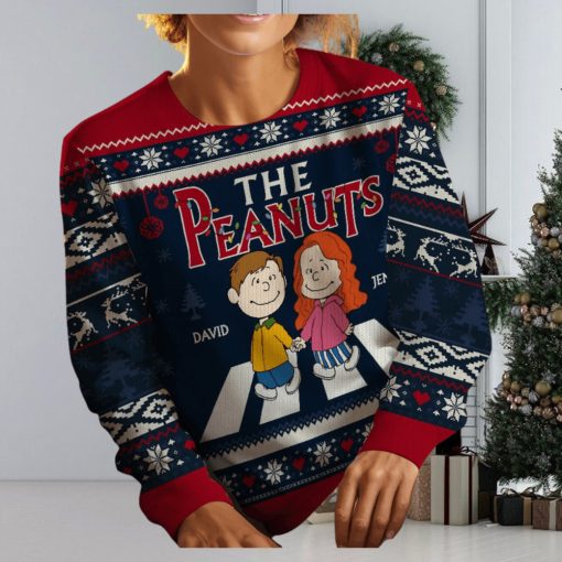Hand In Hand Couple Personalized 3D Knitted Ugly Sweater