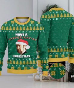 Hans Gruber Have A Yippee Kay Ay Christmas Christmas Ugly Sweater Die Hard Christmas Sweater