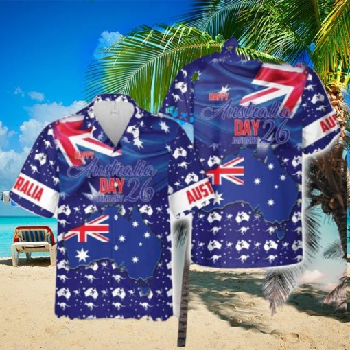 Happy Australia Day January 26 Aloha Hawaiian Shirt Men And Women Summer Vacation Shirt Beach Lover Gift