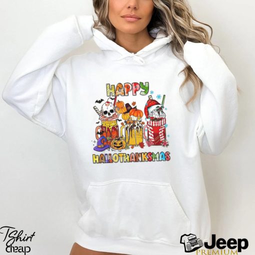 Happy Hallothanksmas Shirt, Halloween Holiday Season Tee Tops Crewneck