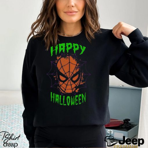 Happy Halloween Shirt, Marvel Spider Man Mask Scary Halloween T Shirt