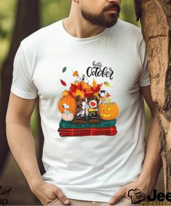 Happy Halloween Snoopy And Charlie Brown Hello October Shirt, Charlie Brown Halloween Pumkin T Shirt, Happy Autumn Snoopy Halloween Shirt