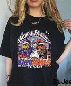 Happy Holiday From Baltimore Birds Christmas Shirt