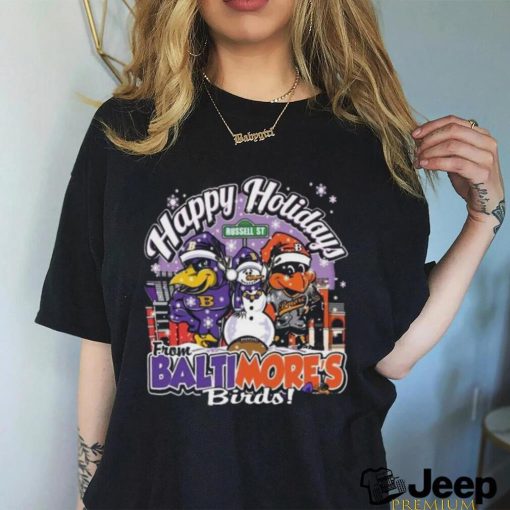 Happy Holiday From Baltimore Birds Christmas Shirt