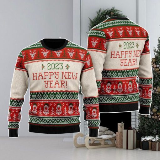 Happy Holiday Pattern Christmas Unisex Ugly Sweater