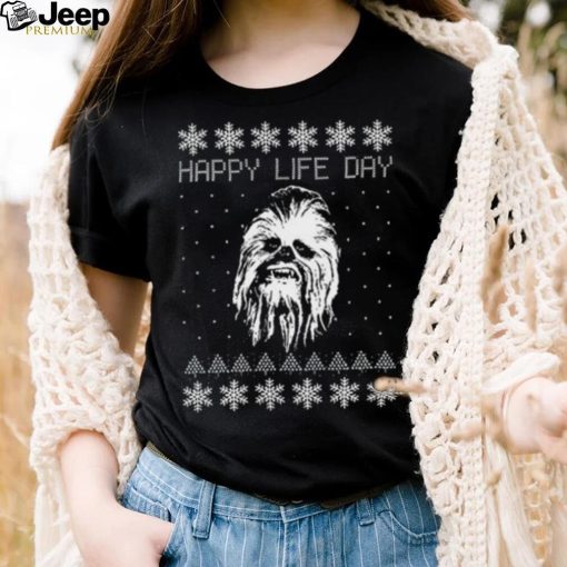 Happy Life Day Chewbacca Star Wars Christmas Shirts, Disney Chewbacca Christmas Shirt