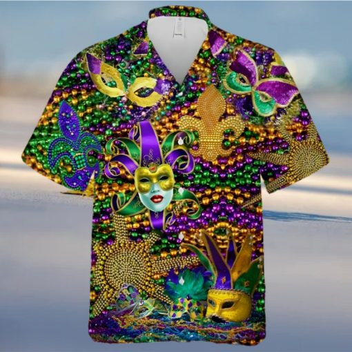 Happy Mardi Gras Hawaiian Shirt Masks Summer Shirt, Hawaiian Shirt