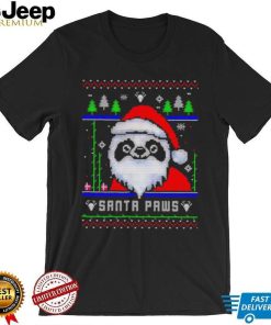 Happy Merry Christmas Panda Santa paws ugly gift shirt