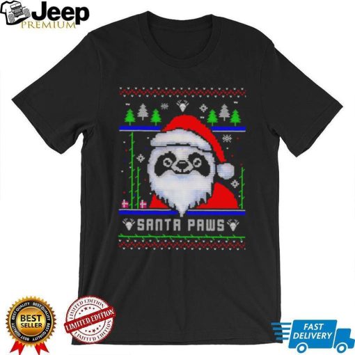 Happy Merry Christmas Panda Santa paws ugly gift shirt