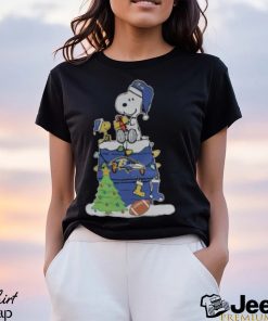 Happy Merry Christmas Snoopy Baltimore Ravens Shirt