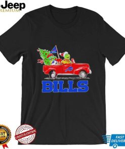 Happy Merry Christmas The Grinch drive a car Buffalo Bills football logo flag gift shirt