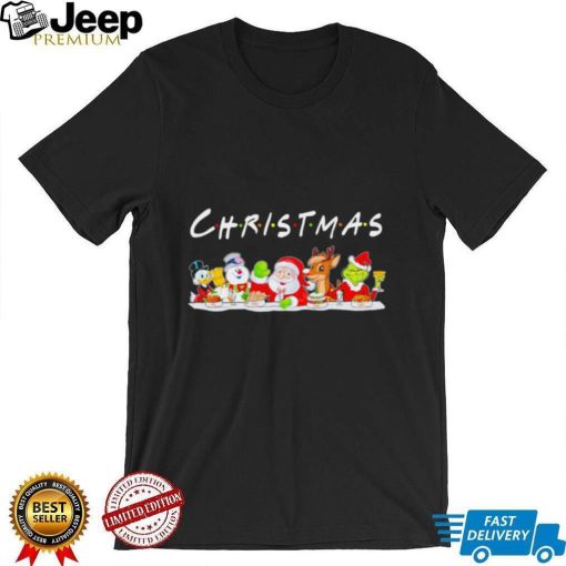 Happy Merry Christmas cartoon characters funny gift shirt