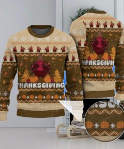 Happy Thanksgiving Rooster Funny Turkey Ugly Sweater