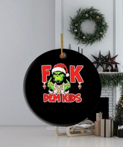 Happy Xmas Grinch Santa Hat F Dem Kids Character Ornament