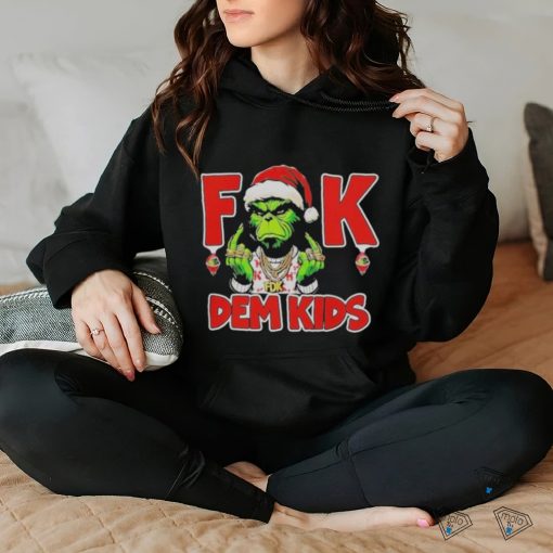 Happy Xmas Grinch Santa Hat F Dem Kids Character T shirt