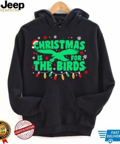 Happy Xmas Philadelphia Eagles football Christmas is for the birds Christmas lights shirt