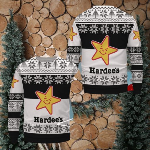 Hardee’s Ugly Christmas Sweater, Xmas Gift Ideas For Fans Uniform