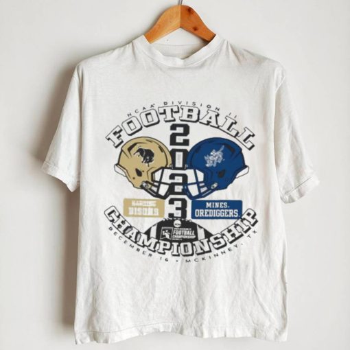 Harding Bisons Vs Mines Orediggers 2023 NCAA Division II Football Championship Dueling Helmets Shirt