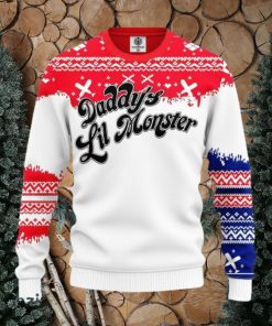 Harley Quinn Daddy’s Lil Monster Ugly Christmas Sweater 3D Gift For Men And Women