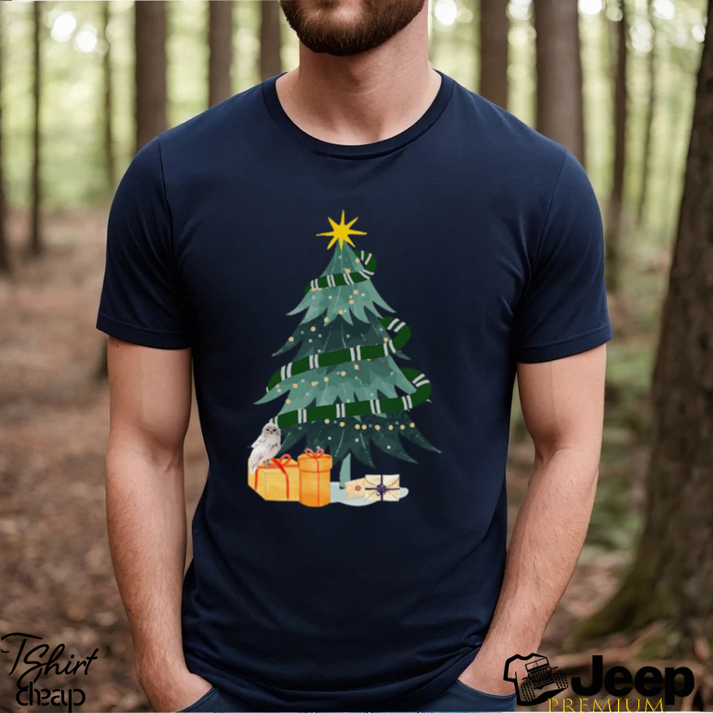 Harry P Hp Slyther Blue House Magical Christmas Tree Shirt - teejeep