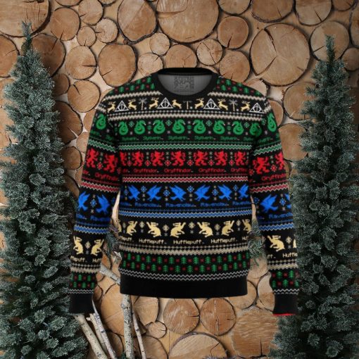 Harry Potter Hogwarts Houses Ugly Christmas Sweaters