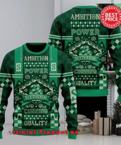 Harry Potter Hogwarts Slytherin Ambition Power Ugly Christmas Sweater