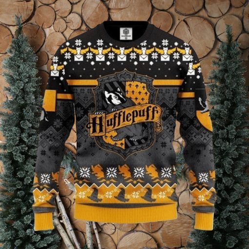 Harry Potter House Hufflepuff Unisex Christmas Ugly Christmas Sweaters