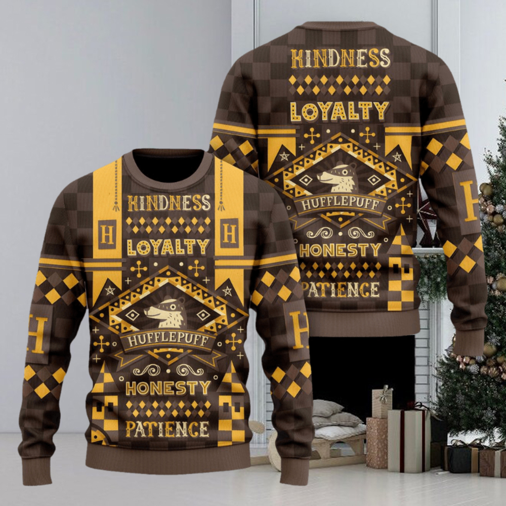 Harry Potter Loyalty Hufflepuff Honesty Patience Sweater Christmas Harry Potter Loyalty Hufflepuff Honesty Patience Sweater Christmas