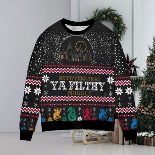 Harry Potter Merry Christmas Ya Filthy Muggle Hogwarts School Ugly Christmas Sweater