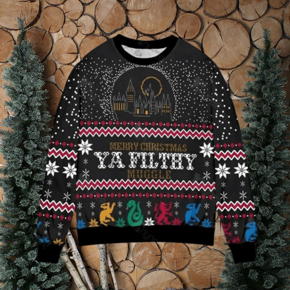 Harry Potter Merry Christmas Ya Filthy Muggle Hogwarts School Ugly