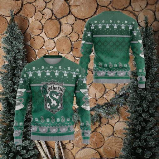 Harry Potter Slytherin Green 3D Ugly Christmas Sweater Presents Christmas For Men And Women