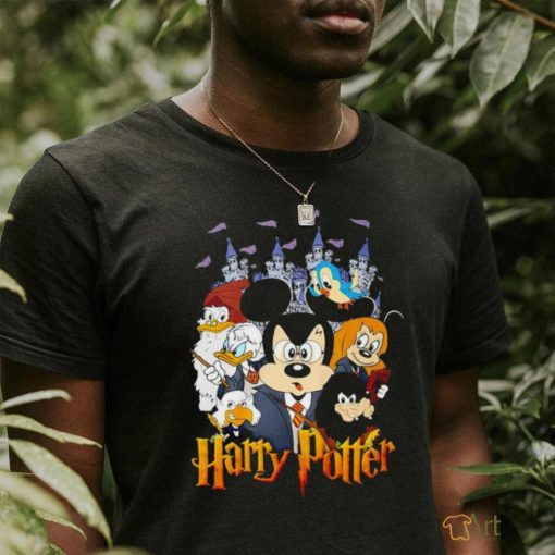 Harry Potter X Mickey Mouse characters cartoon shirt