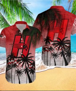 Hartford Hawks Hawaiian Shirt Summer Gift Coconut Tree Tropical Grunge Pattern For NCAA Fans